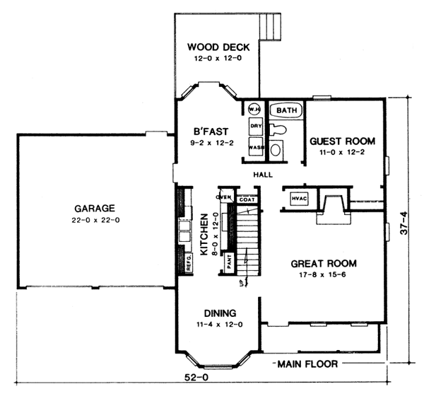 Victorian Floor Plan - Main Floor Plan #10-235