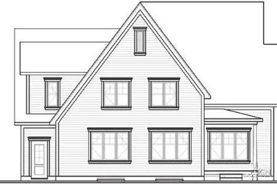 Exterior - Rear Elevation for Country House Plan #23-336 - 3 bed, 2.5 bath
