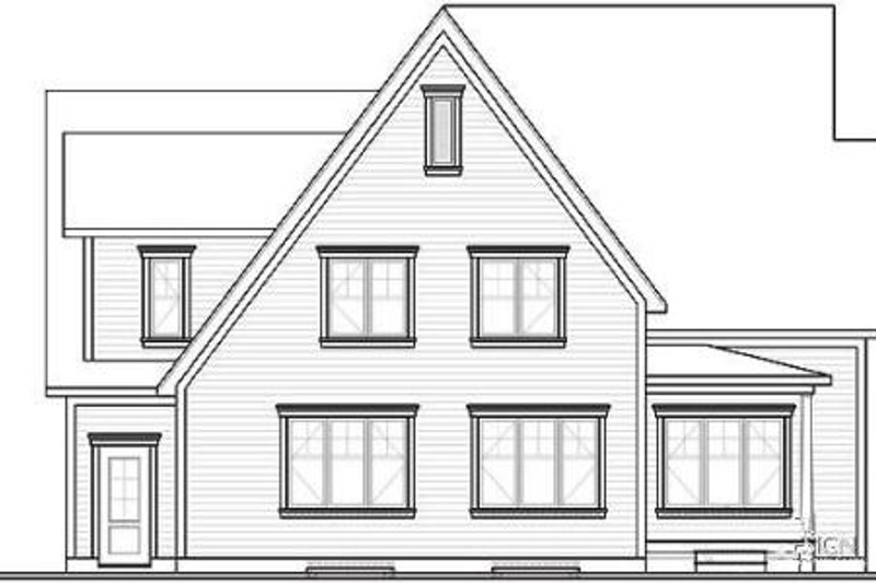Home Plan - Exterior - Rear Elevation for Country House Plan #23-336 - 3 bed, 2.5 bath