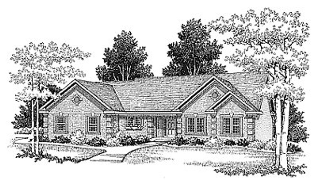 Traditional Style House Plan 3 Beds 2 5 Baths 1700 Sq Ft 