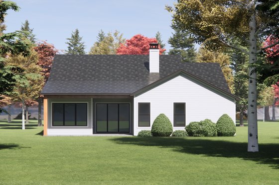 Exterior - Rear Elevation for Farmhouse House Plan #1096-108 - 4 bed, 2 bath
