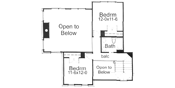 Southern Floor Plan - Upper Floor Plan #120-138