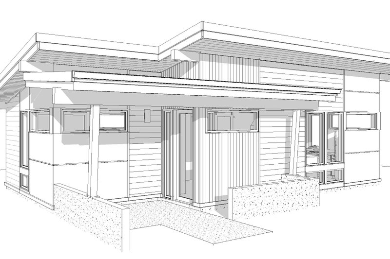 Architectural House Design - Exterior - Other Elevation 7 for Modern House Plan #895-147 - 1 bed, 1 bath