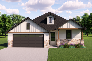 Architectural House Design - Exterior - Front Elevation for Farmhouse House Plan #1119-20 - 3 bed, 2 bath