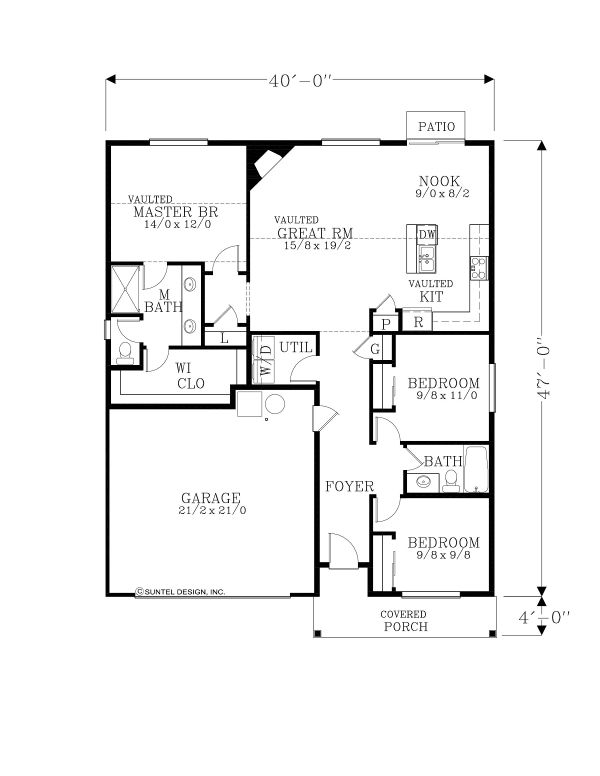 Architectural House Design - Craftsman Floor Plan - Main Floor Plan #53-661