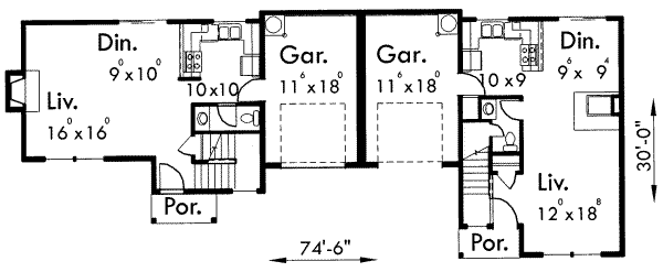 Traditional Floor Plan - Main Floor Plan #303-411