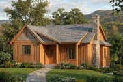 Cottage Style House Plan - 2 Beds 2 Baths 1185 Sq/Ft Plan #22-574 Exterior 