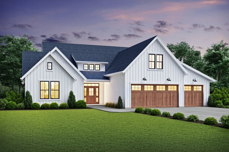 Dream House Plan - Farmhouse Exterior - Front Elevation Plan #48-981