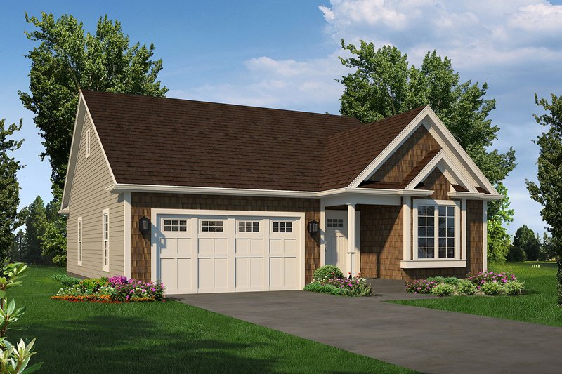 Home Plan - Ranch Exterior - Front Elevation Plan #57-670