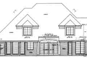 Exterior - Rear Elevation 1 for European House Plan #310-207 - 4 bed, 3.5 bath