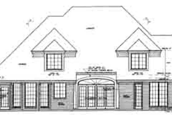Exterior - Rear Elevation 1 for European House Plan #310-207 - 4 bed, 3.5 bath