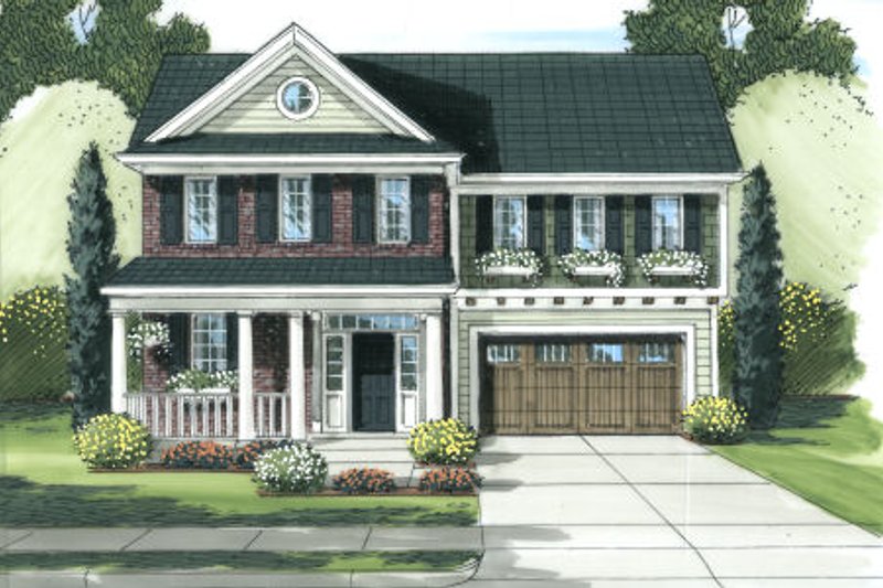Architectural House Design - Country Exterior - Front Elevation Plan #46-450