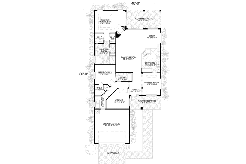 Mediterranean Style House Plan - 3 Beds 2 Baths 1997 Sq/Ft Plan #420 ...