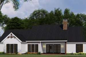 Exterior - Rear Elevation for Country House Plan #923-131 - 4 bed, 2 bath