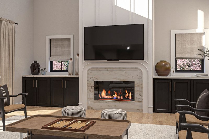 House Design - Interior - Family Room 2 for Farmhouse House Plan #455-237 - 4 bed, 4 bath
