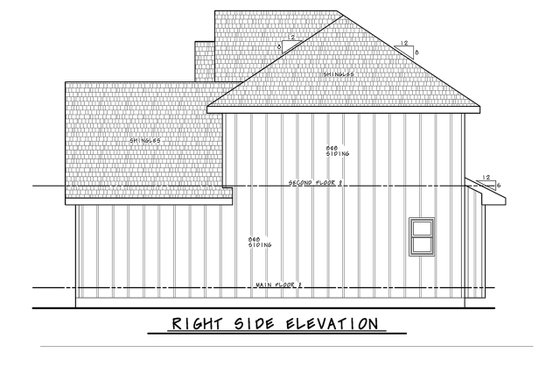 Exterior - Other Elevation 2 for Farmhouse House Plan #20-2539 - 3 bed, 2.5 bath