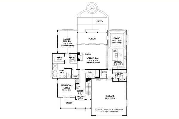 Home Plan - Farmhouse Floor Plan - Main Floor Plan #929-1147