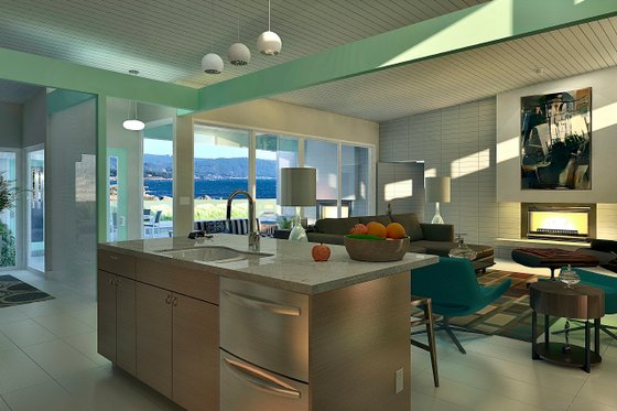 Interior - Kitchen 1 for Modern House Plan #489-14 - 4 bed, 3.5 bath