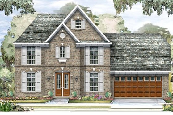 Exterior - Front Elevation for Traditional House Plan #424-227 - 3 bed, 2.5 bath