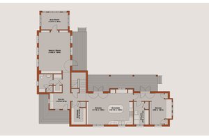 Floor Plan - Main Floor for Farmhouse House Plan #531-2 - 4 bed, 4 bath