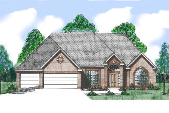 Exterior - Front Elevation for European House Plan #52-200 - 4 bed, 3 bath