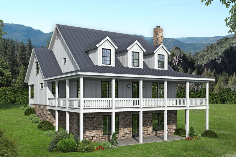 Traditional Style House Plan - 3 Beds 3.5 Baths 2718 Sq/Ft Plan #932-454