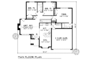 Traditional Style House Plan - 3 Beds 2 Baths 1462 Sq/Ft Plan #70-132 