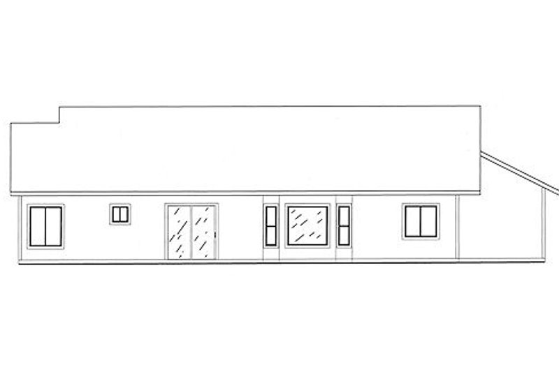 Home Plan - Exterior - Rear Elevation for Traditional House Plan #437-14 - 3 bed, 2 bath