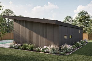 Exterior - Rear Elevation for Modern House Plan #455-648, 1 bath