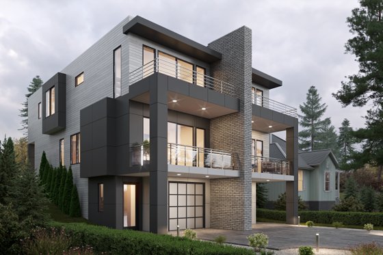 Exterior - Other Elevation 1 for Contemporary House Plan #1066-241 - 6 bed, 4.5 bath