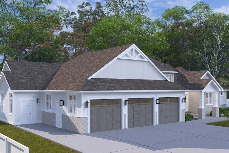 House Blueprint - Exterior - Front Elevation 3 for Farmhouse House Plan #1060-361 - 4 bed, 3.5 bath
