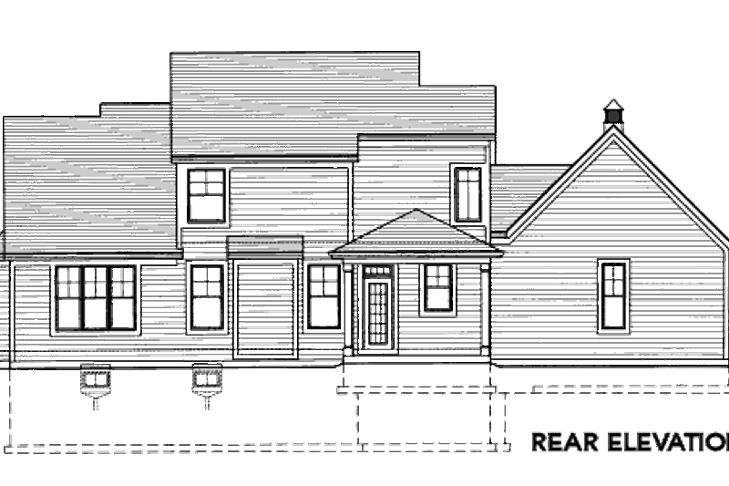 Architectural House Design - Exterior - Rear Elevation for Country House Plan #46-460 - 4 bed, 2.5 bath