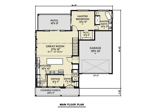 Farmhouse Floor Plan - Main Floor Plan #1070-238