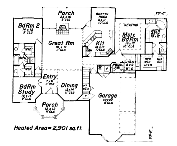 Dream House Plan - European Floor Plan - Main Floor Plan #52-120