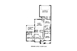Floor Plan - Main Floor for European House Plan #141-308 - 4 bed, 3.5 bath