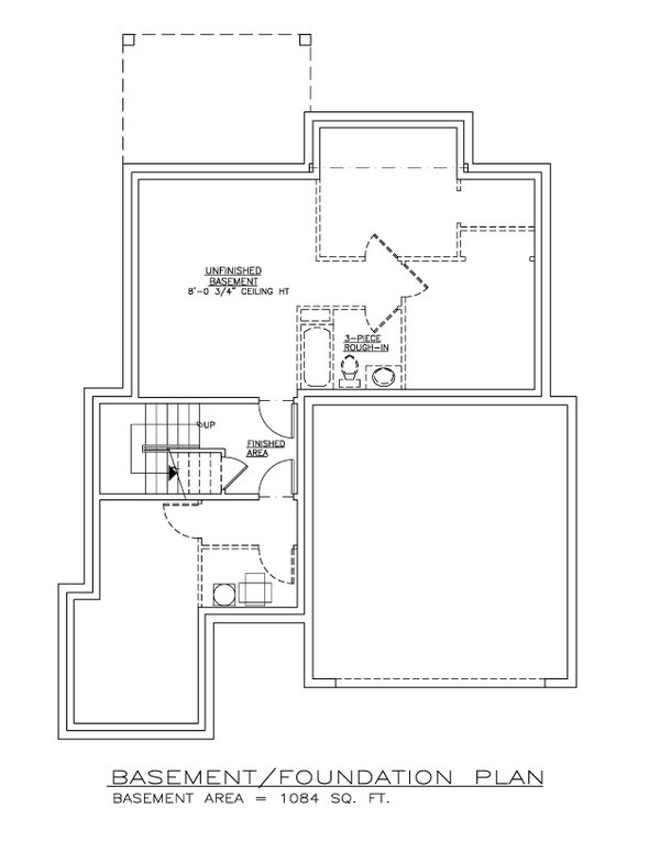 Dream House Plan - Floor Plan - Lower Floor for Contemporary House Plan #1100-97 - 3 bed, 2.5 bath