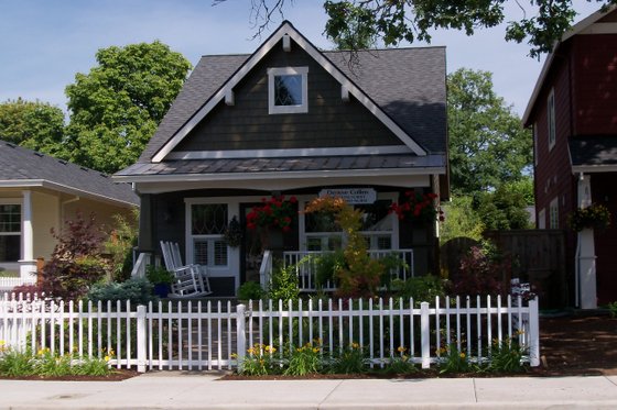 Exterior - Front Elevation for Craftsman House Plan #423-51 - 2 bed, 2 bath