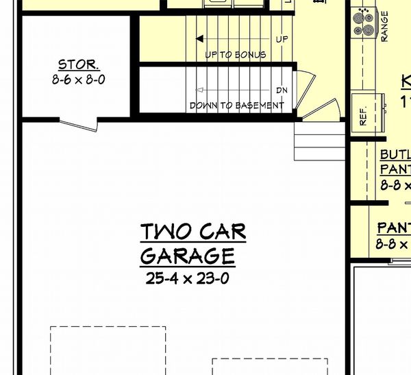 Dream House Plan - Optional Basement Stair Location