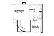 European Style House Plan - 4 Beds 3 Baths 3022 Sq/Ft Plan #84-340 