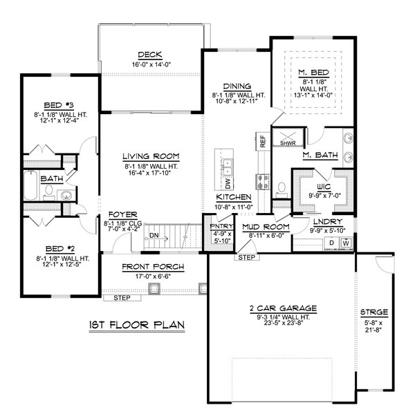 House Design - Barndominium Floor Plan - Main Floor Plan #1064-190