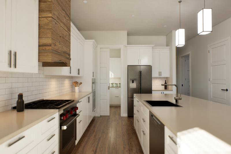 House Blueprint - Interior - Kitchen for Barndominium House Plan #48-1204 - 4 bed, 3.5 bath