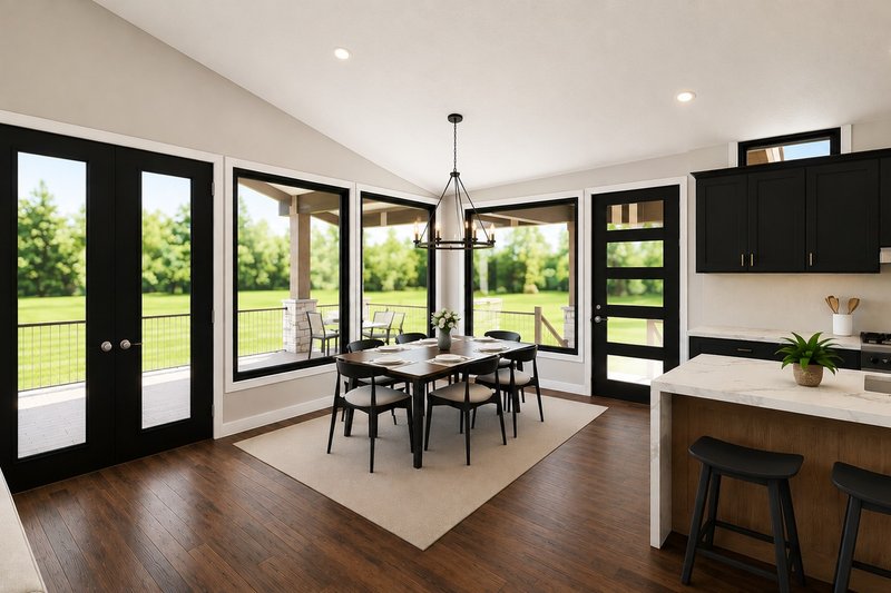 House Blueprint - Interior - Dining Room for Modern House Plan #1064-500 - 3 bed, 3.5 bath