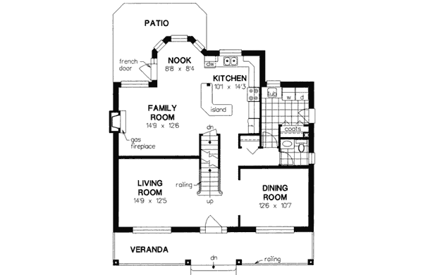 Country Floor Plan - Main Floor Plan #18-343