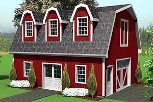 Country Exterior - Front Elevation Plan #75-215