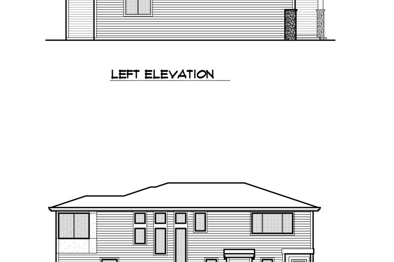 Architectural House Design - Exterior - Other Elevation 4 for Contemporary House Plan #1066-88 - 4 bed, 2.5 bath