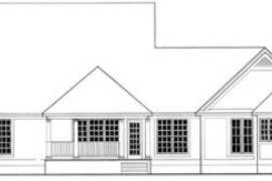 Exterior - Rear Elevation for Southern House Plan #406-194 - 3 bed, 2 bath