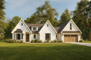 Tudor Exterior - Front Elevation Plan #1109-2