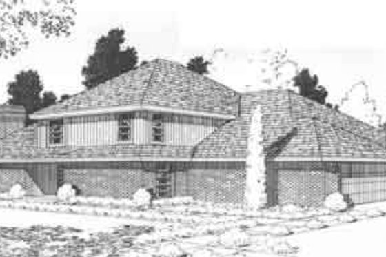 Exterior - Front Elevation for Traditional House Plan #310-456 - 3 bed, 2 bath