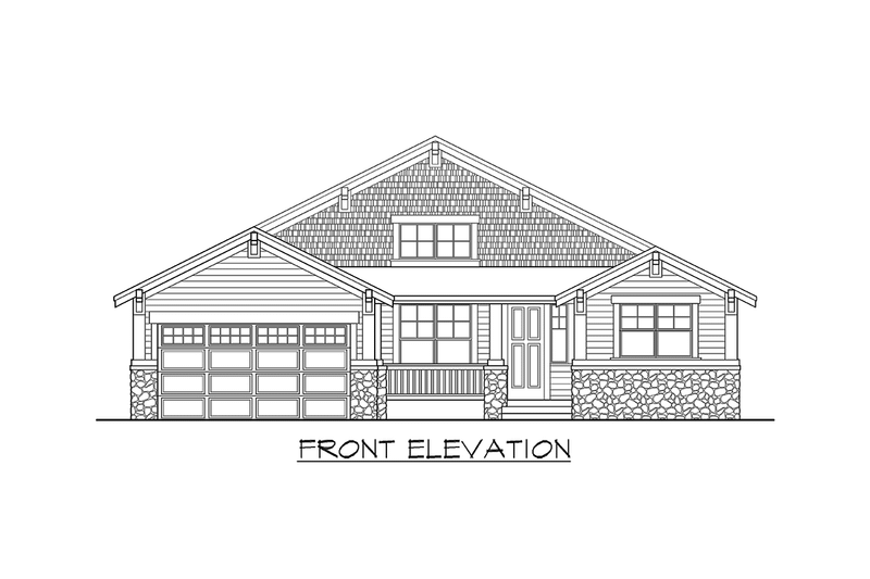 Architectural House Design - Exterior - Other Elevation for Craftsman House Plan #132-196 - 2 bed, 2 bath