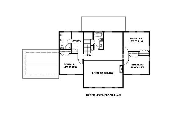 Floor Plan - Upper Floor for Cabin House Plan #117-922 - 4 bed, 4.5 bath